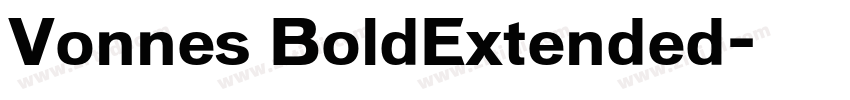 Vonnes BoldExtended字体转换